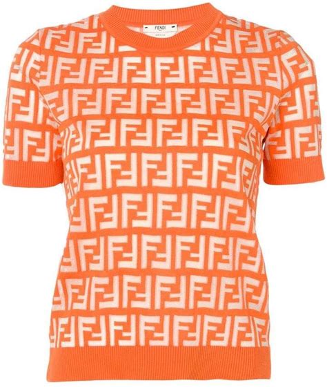 fendi orange shirt|fendi oversized t shirt.